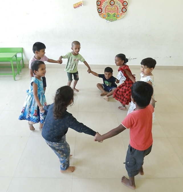 Student learning at Amazon Public School